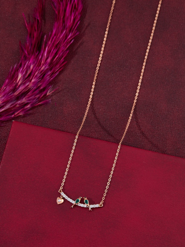 "Lovebirds on a Branch" Necklace