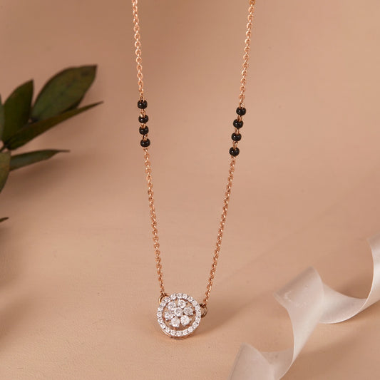 Elegant Mangalsutra with a Diamond Solitaire Mangalsutra