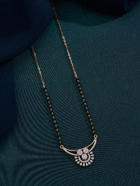 Modern Mangalsutra with a Floral Cluster Pendant